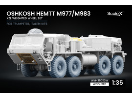 Набор колес (с деформацией) XZL для Oshkosh HEMTT M977/M983 от Trumpeter, Italeri ScaleX WM-35052W