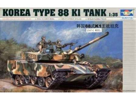 обзорное фото Збірна модель 1/35 Основний бойовий танк Південної Кореї TYPE88 Trumpeter 00343 Бронетехніка 1/35