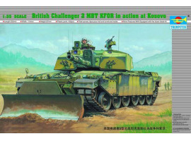 обзорное фото Scale model 1/35 British tank Challenger II KFOR Trumpeter 00345 Armored vehicles 1/35