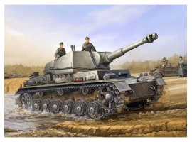 обзорное фото Збірна модель 1/35 Німецький танк Geschützwagen IVb für 10.5cm leFH 18/1(Sf) (Sd.Kfz 165/1) Trumpeter 00374 Бронетехніка 1/35