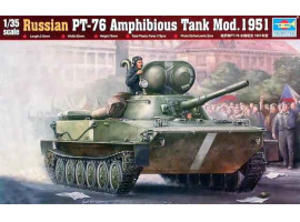 обзорное фото Збірна модель 1/35 Танк-амфібія ПТ-76 мод.1951 г. Trumpeter 00379 Бронетехніка 1/35