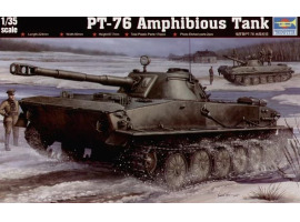 обзорное фото Сборная модель 1/35 Танк-амфибия ПТ-76 Трумпетер 00380 Бронетехника 1/35