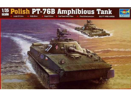 обзорное фото Збірна модель польського танка PT-76B Amphibious Tank Бронетехніка 1/35