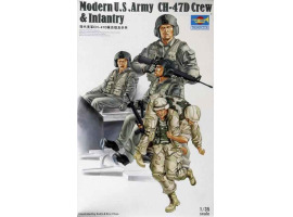 обзорное фото Scale plastic model 1/35 Modern U.S. Army CH-47D Crew & Infantry Trumpeter 00415 Figures 1/35
