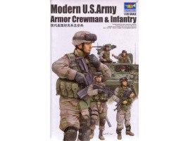 обзорное фото Збірна модель сучасна армія США Armour Crewman & Infantry Фігури 1/35