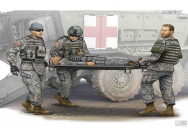 обзорное фото Збірна модель фігур сучасна армія США – бригада швидкої допомоги на носилках Фігури 1/35