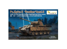 обзорное фото Збірна модель 1/72 Танк Pz.Kpfw.V Пантера Ausf.G (з інфрачервоним прожектором та прицілом F.G.1250) Vespid Models VS720008 Бронетехніка 1/72