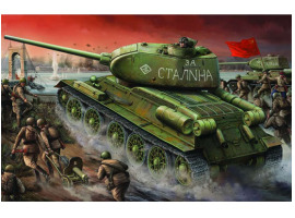 обзорное фото Збірна модель Радянського танка T-34/85 1944 випуску Бронетехніка 1/16