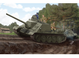 обзорное фото Збірна модель Радянського танка SU-100 Бронетехніка 1/16