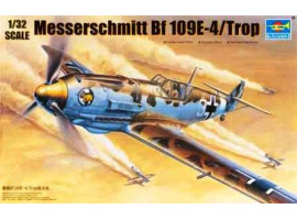 обзорное фото Збірна модель 1/32 Німецький винищувач Messerschmitt Bf 109E-4/Trop Trumpeter 02290 Літаки 1/32