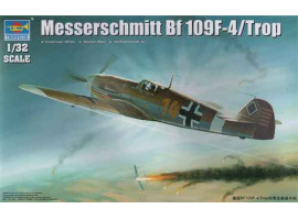 обзорное фото Сборная модель 1/32 Немецкий истребитель Messerschmitt Bf 109F-4/Trop Трумпетер 02293 Самолеты 1/32