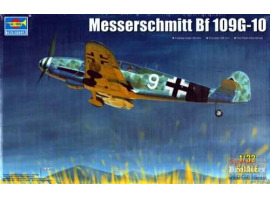 обзорное фото Збірна модель 1/32 Німецький винищувач Messerschmitt Bf 109G-10 Trumpeter 02298 Літаки 1/32