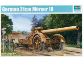 Сборная модель 1/35 Немецкая тяжелая артиллерия 21CM Mrs18 Трумпетер 02314 