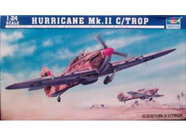 обзорное фото Збірна модель британського літака "Hurricane" MK.II C/TROP Літаки 1/24