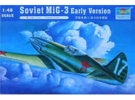 обзорное фото Сборная модель 1/48 Советский истребитель МиГ-3 ранний тип Трумпетер 02830 Самолеты 1/48