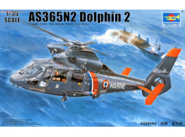 обзорное фото Збірна модель 1/35 Французький багатоцільовий гелікоптер AS365N2 Dolphin 2 Trumpeter 05106 Гелікоптери 1/35