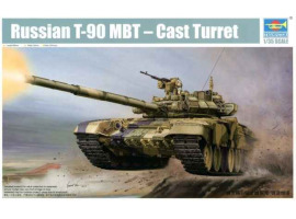 обзорное фото Scale model 1/35 Tank T-90 Cast Turret Trumpeter 05560 Armored vehicles 1/35