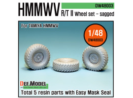 обзорное фото HMMWV RT/II Sagged Wheel set (for Tamiya 1/48) Смоляные колёса