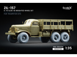Набір коліс (з деформацією) K-70 для ZIL-157 від Trumpeter ScaleX WM-35047W
