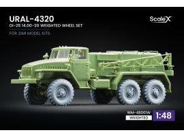 Набір коліс (з деформацією) OI-25 для URAL-4320 від Zimi Model ScaleX WM-48001W