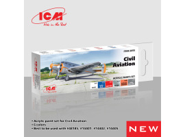ICM 3055 Civil Aviation Acrylic Paint Set