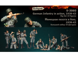 обзорное фото German Infantry in action Figures 1/35
