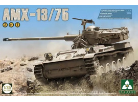 Scale model 1/35 French light tank AMX-13/75 (2 in 1) Takom 2036