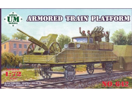 обзорное фото Збірна модель 1/72 Платформа бронепоїзда UniModel MT642 Залізниця 1/72