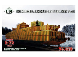 обзорное фото Збірна модель 1/72 Мотоброневагон МБВ-01 UniModel MT673 Залізниця 1/72