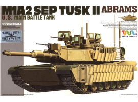 обзорное фото Збірна модель 1/72 Американський танк M1A2 SEP TUSK II Abrams Tiger Model 9601 Бронетехніка 1/72