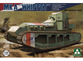 обзорное фото Збірна модель 1/35 Середній танк Whippet Mk A часів Першої світової Takom 2025 Бронетехніка 1/35