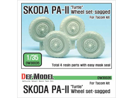 обзорное фото Czech SKODA PA-II Sagged Wheel set  Resin wheels