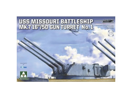 Scale model 1/72 Gun Battleship USS Missouri Mk.7 16"/50 gun turret #1 Takom 5015