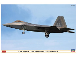 обзорное фото Scale model 1/48 American fighter F-22 Raptor Keen Sword 25 Detail Up Hasegawa 07551 Aircraft 1/48
