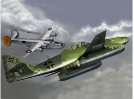 обзорное фото Сборная модель немецкого самолета Messerschmitt Me 262 A-1a Самолеты 1/144