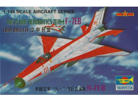обзорное фото Збірна модель літака THE PLAAF AEROBATICS TEAM F-7EB Літаки 1/144
