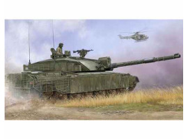 обзорное фото Scale model 1/35 Main battle tank Challenger 2 Enhanced Armour Trumpeter 01522 Armored vehicles 1/35