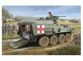 обзорное фото Збірна модель швидкої допомоги броньованої M1133 Stryker MEV Бронетехніка 1/35