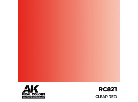 Alcohol-based acrylic paint Clear Red AK-interactive RC821