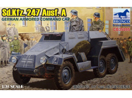 обзорное фото Scale model 1/35 German armored command vehicle Sd.Kfz.247 Ausf.A Bronco 35095 Armored vehicles 1/35