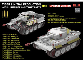 Scale model 1/35 Tiger I tank, initial production, early 1943, updated version with full interior RFM RM-5131