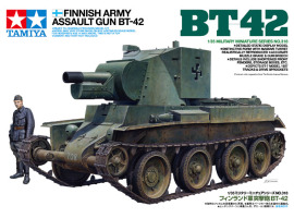 Scale model 1/35 assault gun of the Finnish army BT-42 Tamiya 35318