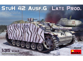 обзорное фото Scale model 1/35 German self-propelled gun Stug 42 Ausf. G (late production) Miniart 35355 Armored vehicles 1/35