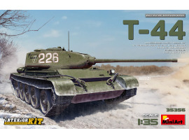 обзорное фото Сборная модель 1/35 Танк Т-44 с интерьером Миниарт 35356 Бронетехника 1/35