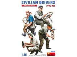 обзорное фото Scale model 1/35 Figures Civilian Drivers 1930s-40s Miniart 38050 Figures 1/35