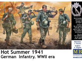 Збірна модель 1/35 Фігури Спекотне літо 1941 року - німецька піхота (5 фігур) MasterBox 35249