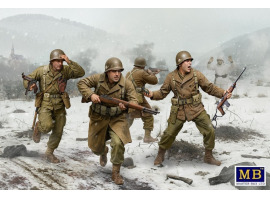 Збірна модель 1/35 Фігури 101-а повітряно-десантна дивізія США - Бастонь, грудень 1944 р. (4 фігури) MasterBox 35253