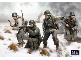 Збірна модель 1/35 Фігури Німецька піхота - Бастонь, 1944 рік (4 фігури) MasterBox 35254