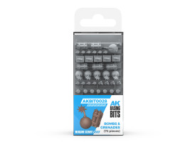 Набор 1/35 Бомбы и гранаты - Элементы основания (3D-печать / 72 шт.) AK-Interactive AKBIT0028