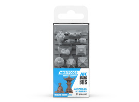 Набор 1/35 Японские пейзажи - Элементы основания (3D-печать / 11 шт.) AK-Interactive AKBIT0029